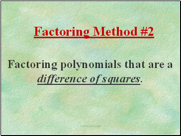 Factoring polynomials that are a difference of squares.