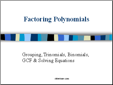 Factoring Polynomials