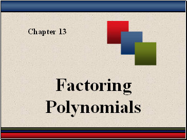 Factoring Polynomials