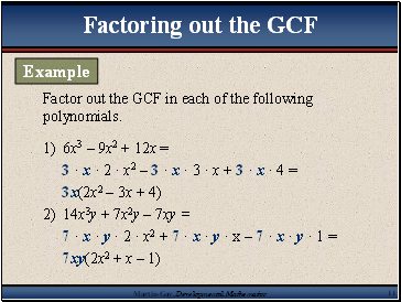 Factoring Polynomials