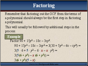 Factoring