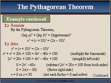 The Pythagorean Theorem