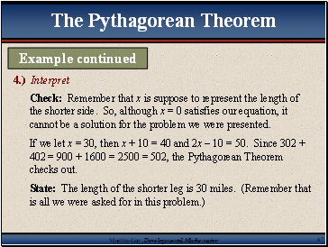 The Pythagorean Theorem