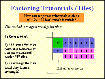How can we factor trinomials such as