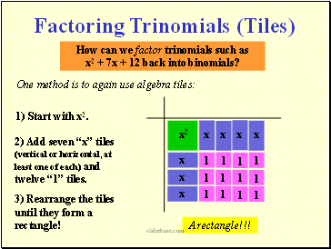 How can we factor trinomials such as