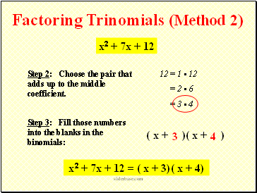 Factoring Trinomials (Method 2)