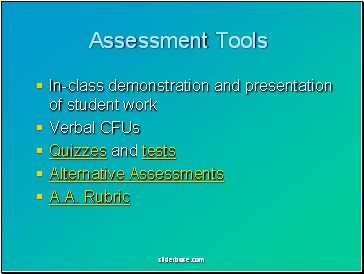 Assessment Tools
