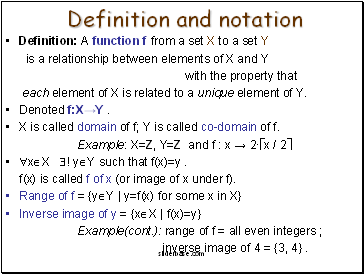Definition and notation