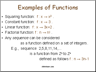 Examples of Functions