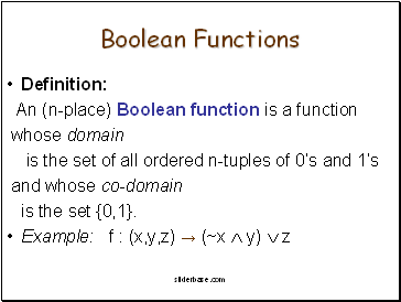 Boolean Functions