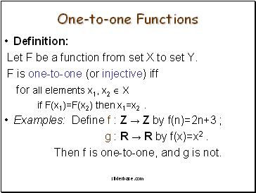 One-to-one Functions