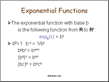 Exponential Functions