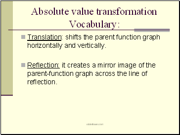 Absolute value transformation