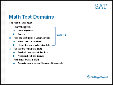 Math Test Domains