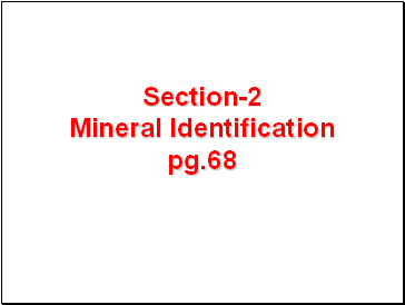 Mineral identification