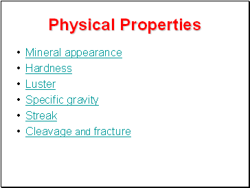 Physical Properties