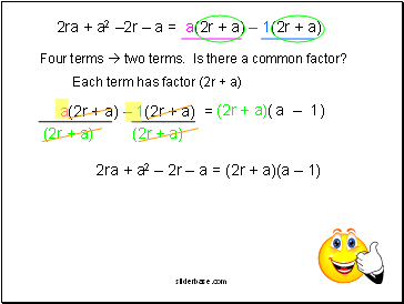 2ra + a2 2r  a =