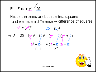 Ex: Factor y6  25