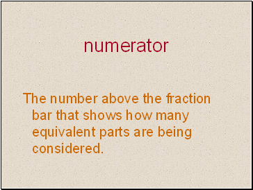 Numerator