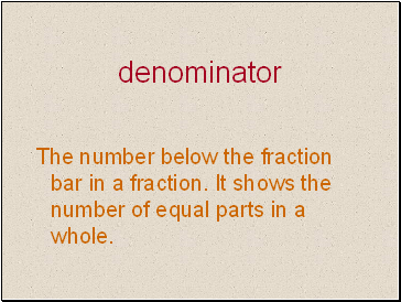 Denominator