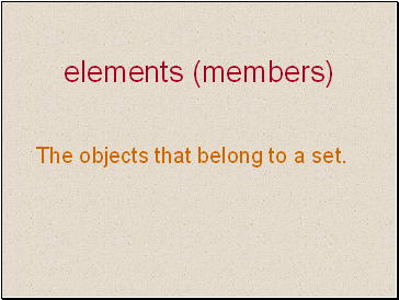 Elements (members)