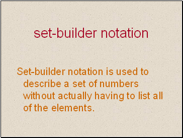 Set-builder notation