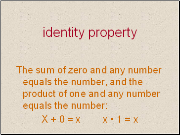 Identity property