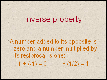 Inverse property