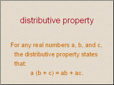 Distributive property