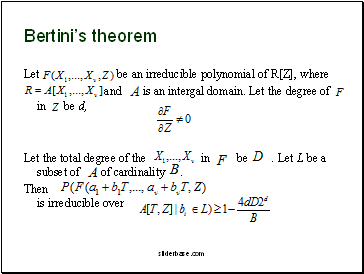 Bertini’s theorem