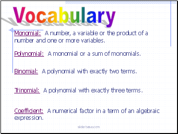 Vocabulary