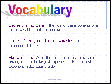 Vocabulary