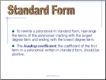 Standard Form