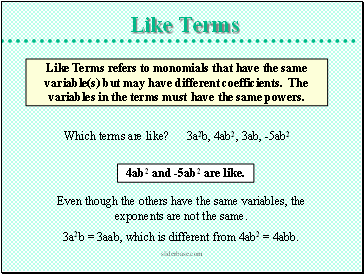 Like Terms