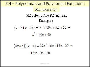 Multiplying Two Polynomials