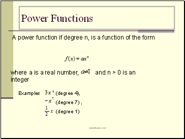 Power Functions