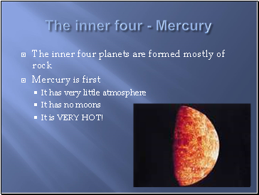 The inner four - Mercury