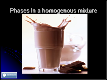 Phases in a homogenous mixture