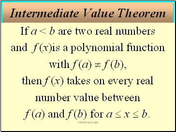 Intermediate Value Theorem