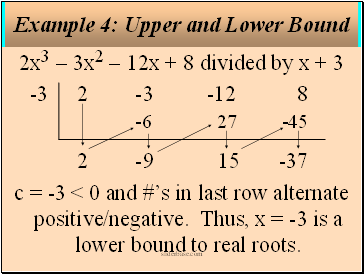 2x3 - 3x2 - 12x + 8 divided by x + 3