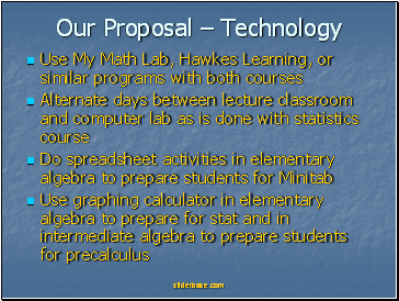 Our Proposal  Technology