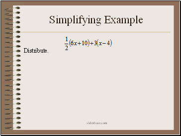 Simplifying Example