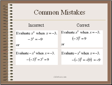 Common Mistakes