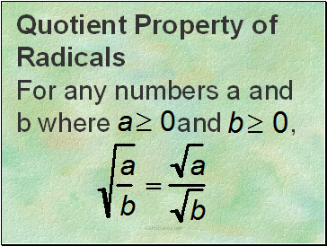 Quotient Property of Radicals