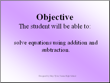 Solve equations using addition and subtraction
