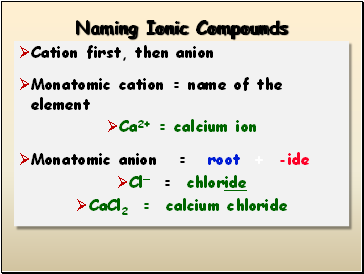 Naming Ionic Compounds