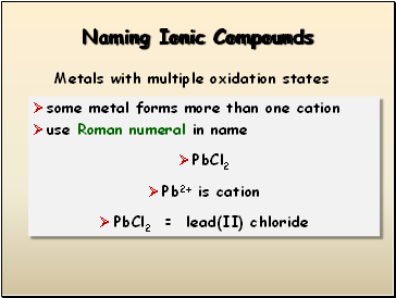 Naming Ionic Compounds