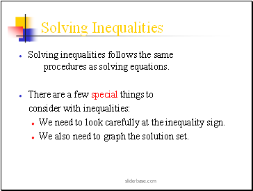 Solving Inequalities