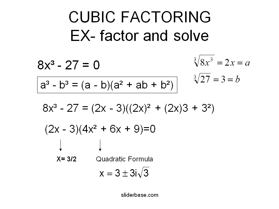 How To Factor Cubic Polynomials Formula