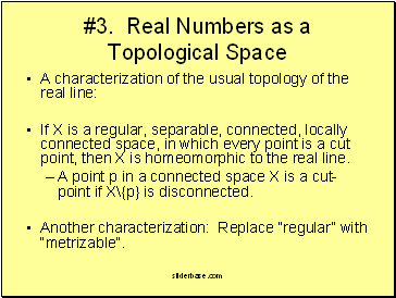 #3. Real Numbers as a Topological Space